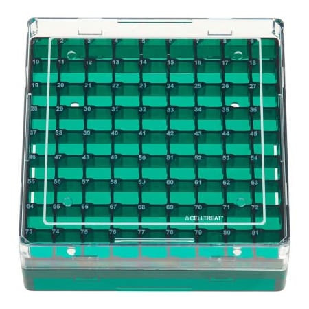 Celltreat CELLTREAT  Storage Box, CF Cryogenic Vial, 81 Place, Polycarbonate, Non-sterile 229943